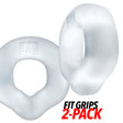 Hunkyjunk Fit Grips 2 Pack Cockrings Clear