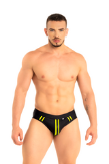 Dale Mas Biker + Kinky Jock Brief Black Yellow