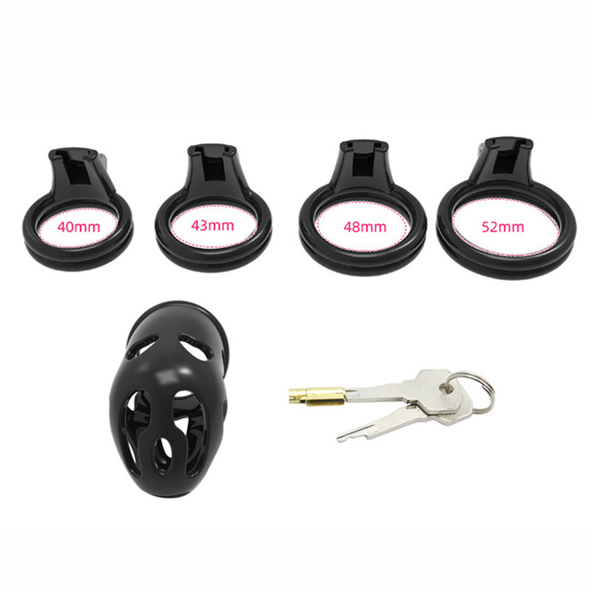 LOCK4D Ghost Chastity Cock Cage Black