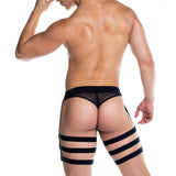 Gigo Skin Garter Jockstrap Black - FETCH