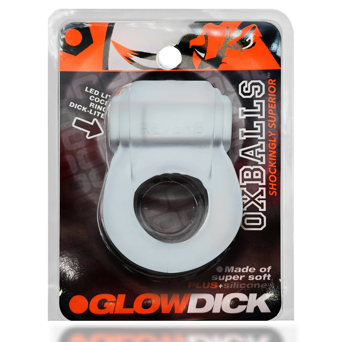 Oxballs Glowdick LED Cockring Clear Ice