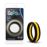 Performance Silicone Go Pro Cock Ring Black Yellow