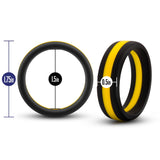 Performance Silicone Go Pro Cock Ring Black Yellow