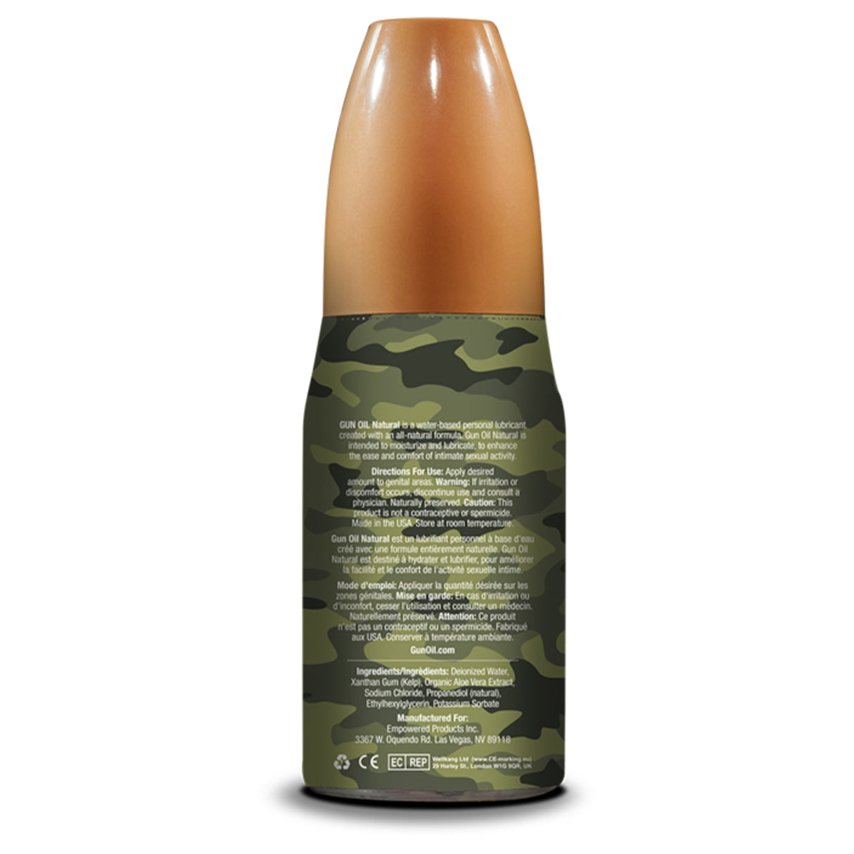 Gun Oil Natural Water Based Lube 8oz