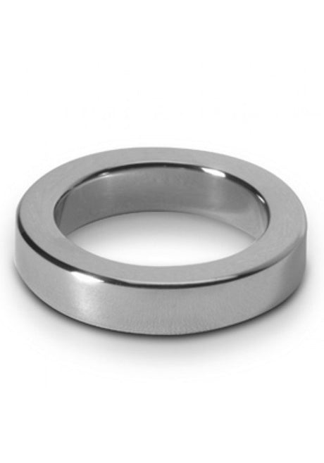 ruff GEAR Stainless Steel Heavy Flat Cock Ring Medium 50mm x 15mm