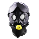 BASIXXX Gimp Hood with Breathable Ball Gag Yellow