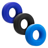 Hunkyjunk HUJ Cock Ring 3 Pack Cobalt Multi