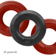 Hunkyjunk HUJ Cock Ring 3 Pack Cherry Multi