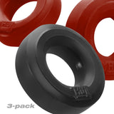 Hunkyjunk HUJ Cock Ring 3 Pack Cherry Multi