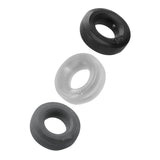 Hünkyjunk HUJ Cock Ring 3 Pack Tar Multi - FETCH