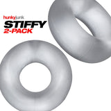 Hunkyjunk STIFFY Cock Rings 2 Pack Clear Ice