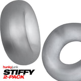 Hunkyjunk STIFFY Cock Rings 2 Pack Clear Ice