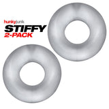 Hunkyjunk STIFFY Cock Rings 2 Pack Clear Ice