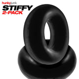 Hunkyjunk STIFFY Cock Rings 2 Pack Tar Ice