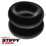 Hunkyjunk STIFFY Cock Rings 2 Pack Tar Ice