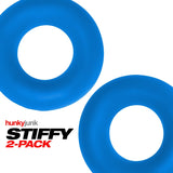 Hunkyjunk STIFFY Cock Rings 2 Pack Teal Ice