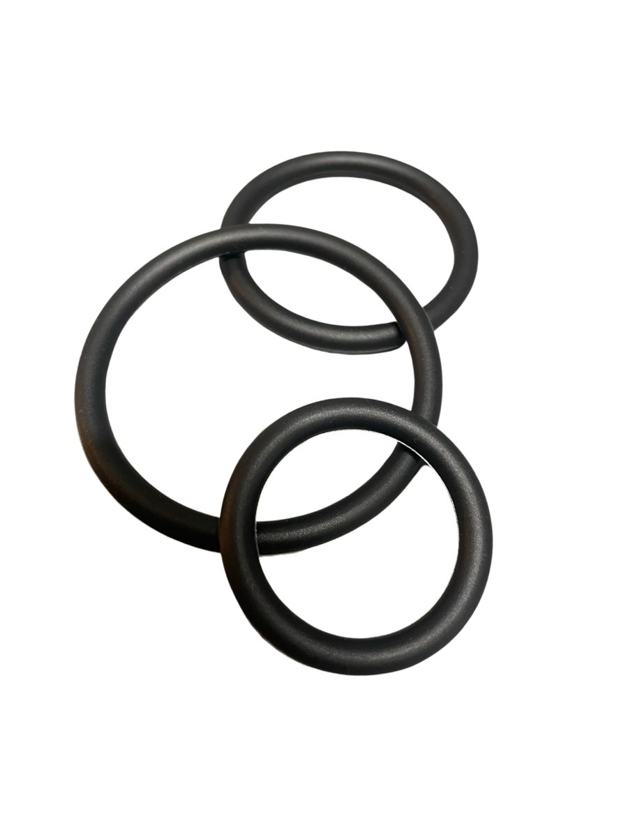 ruff GEAR Silicone Cock Ring 3 Pack Black