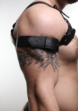 ruff GEAR Double Tone Leather Bicep Strap Black