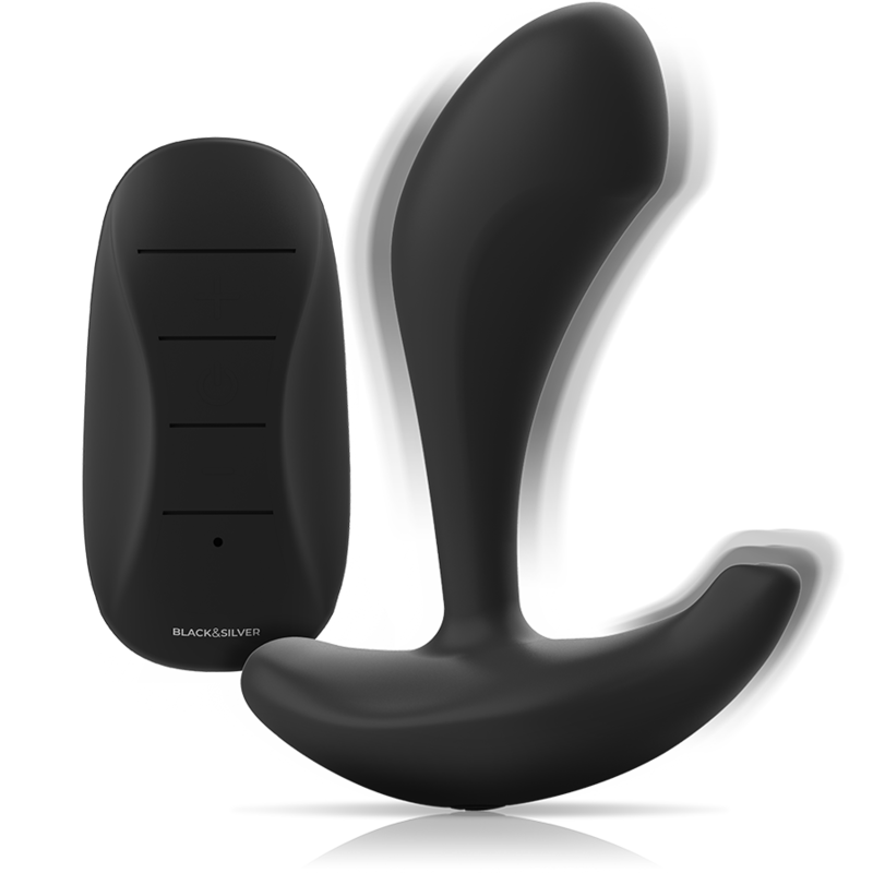 Black & Silver Dwayne Remote Controlled Butt Plug