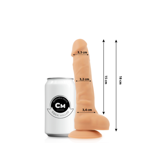 Cock Miller Realistic Silicone Atriculable Dildo 7 Inch Light
