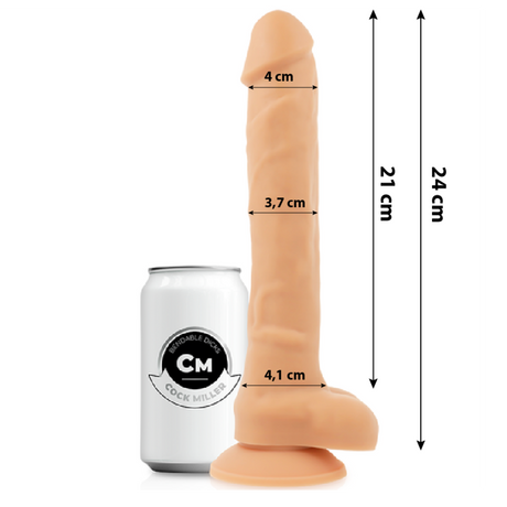 Cock Miller Realistic Silicone Flexible Dildo 9.5 Inch Light