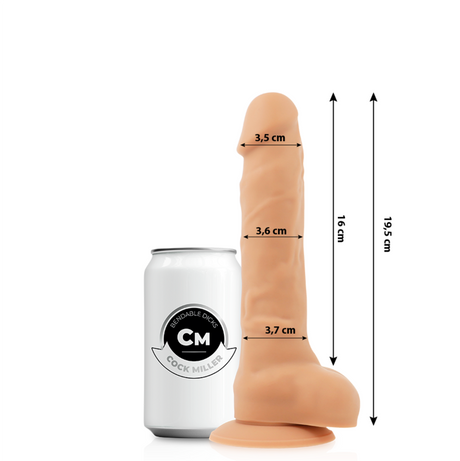 Cock Miller Realistic Silicone Flexible Dildo 7.5 Inch Light