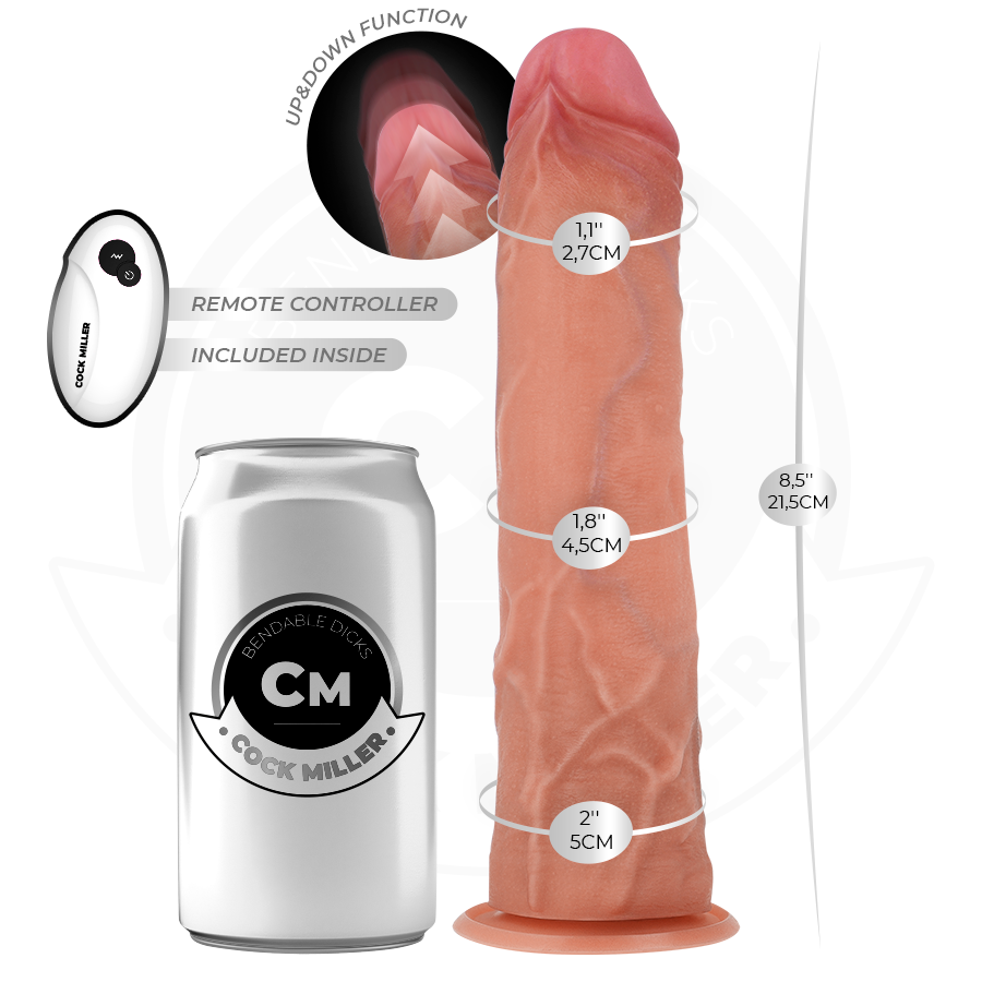 Cock Miller Hyper Realistic Thrusting Dildo 8.5 Inch Light
