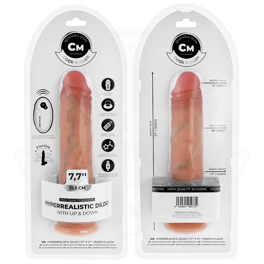 Cock Miller Hyper Realistic Thrusting Dildo 7.5 Inch Light