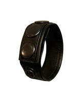 ruff GEAR Double Tone Leather Cock Strap Black