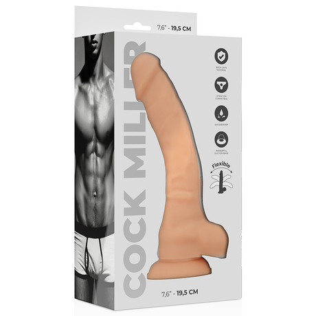 Cock Miller Realistic Silicone Flexible Dildo 7.5 Inch Light