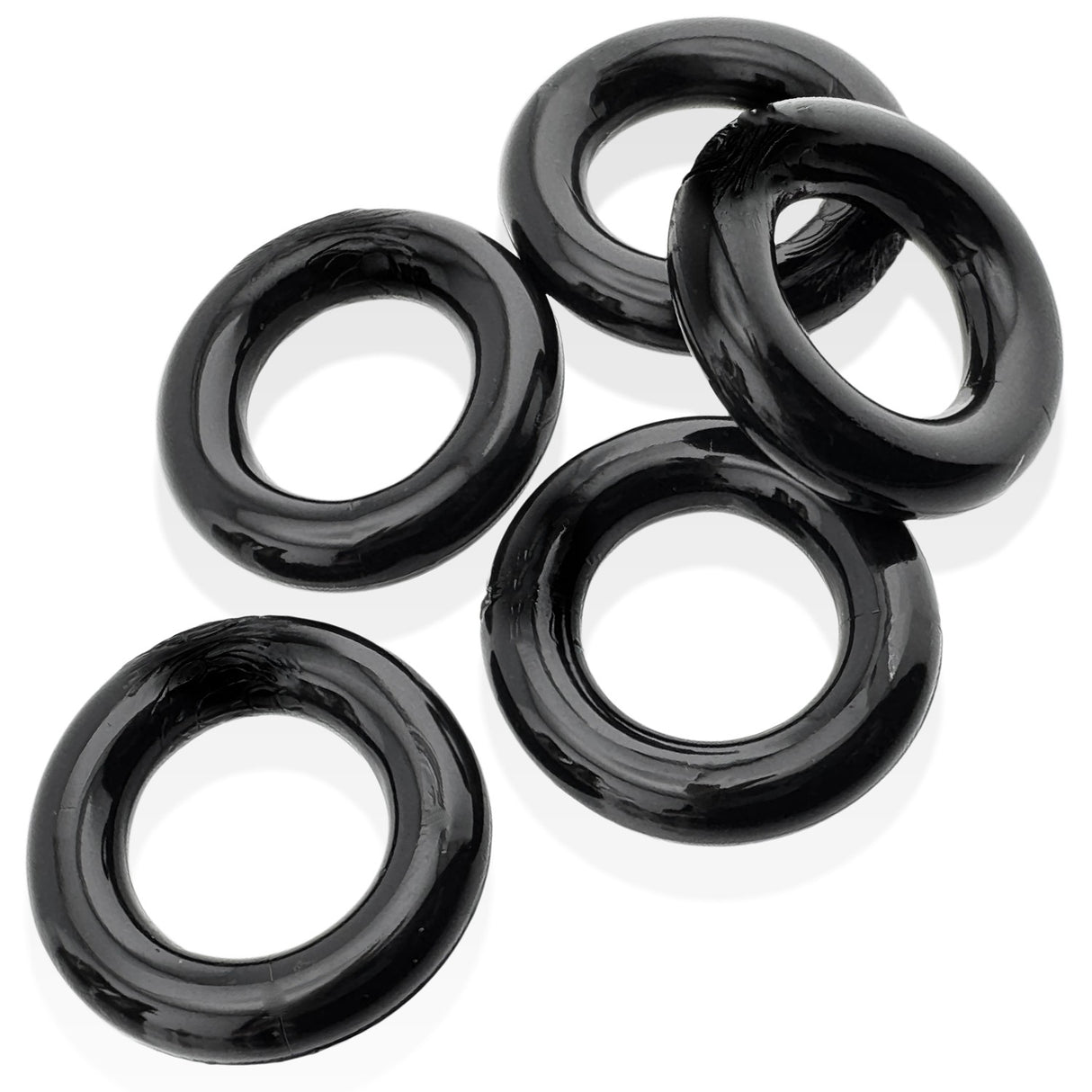 Hunkyjunk Jacker 5 Stack Cockrings Black