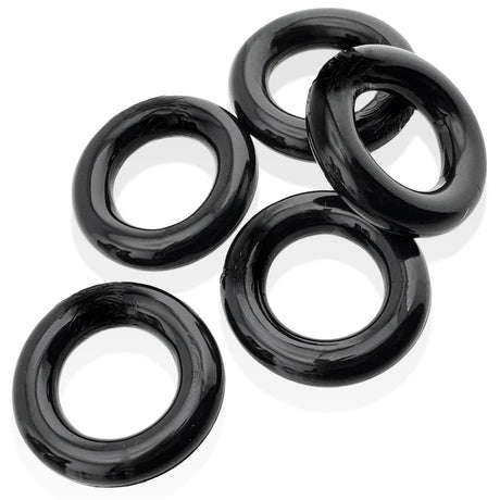 Hunkyjunk Jacker 5 Stack Cockrings Black
