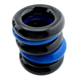 Hunkyjunk Jacker 5 Stack Cockrings Blue Black