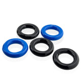 Hunkyjunk Jacker 5 Stack Cockrings Blue Black