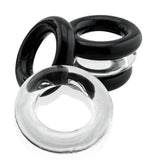 Hunkyjunk Jacker 5 Stack Cockrings Clear Black