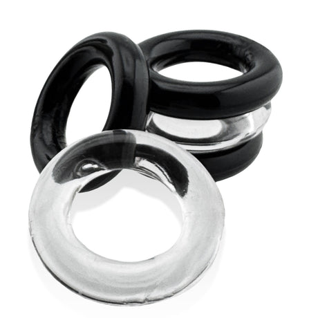 Hunkyjunk Jacker 5 Stack Cockrings Clear Black