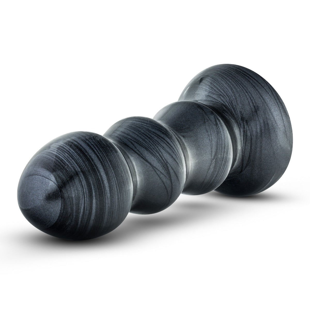 Jet Black Jack Carbon Metallic Black Butt Plug 7 Inch