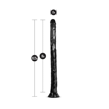 Jet Black Mamba Dildo 19 Inch