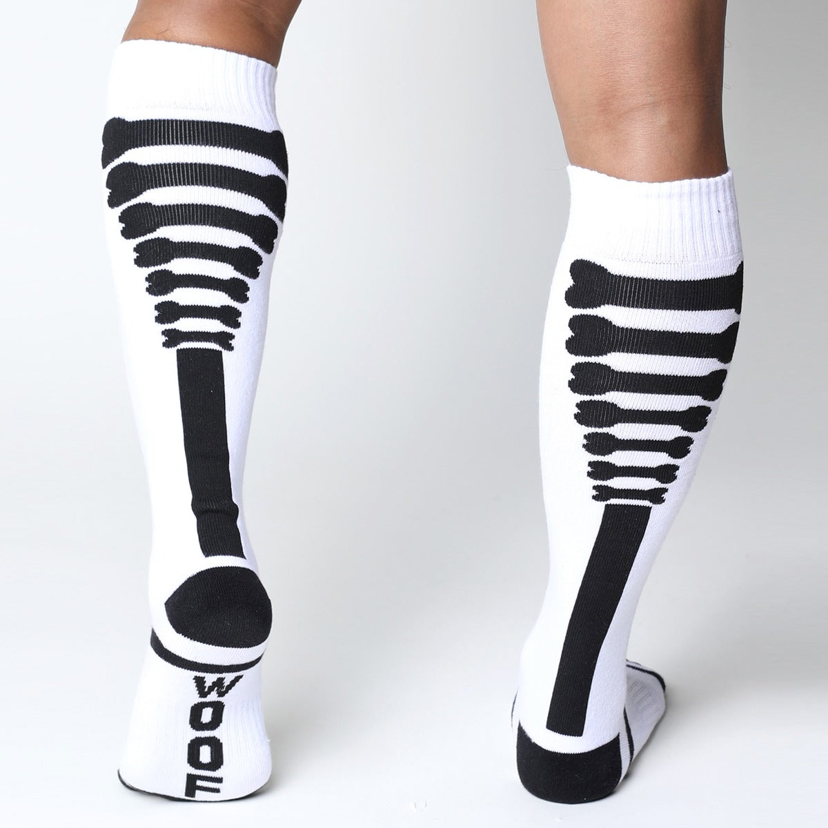 Cellblock 13 Kennel Club Bones Knee High Sock White