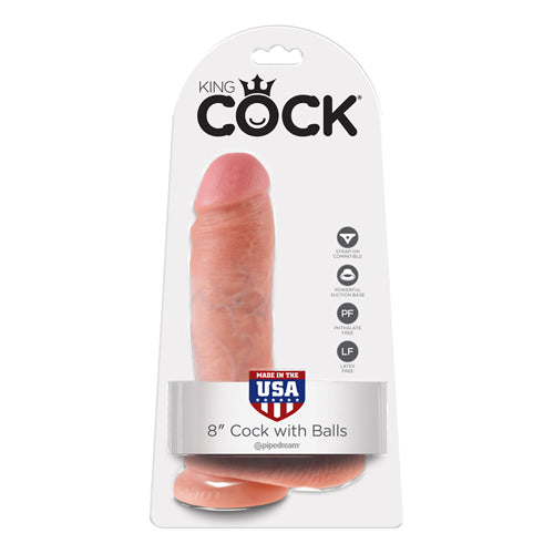 Pipedream King Cock 8 Inch Cock with Balls Flesh