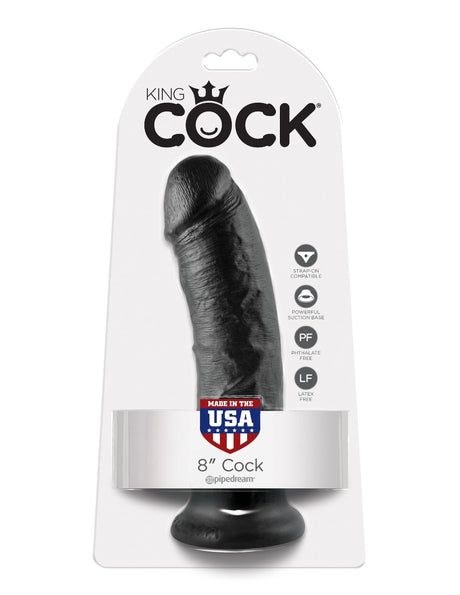 Pipedream King Cock 8 Inch Black 