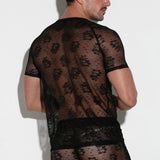 Code 22 Lace T Shirt Black