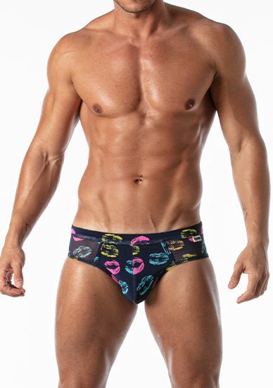 Leader Amor Mesh Swim Brief Navy