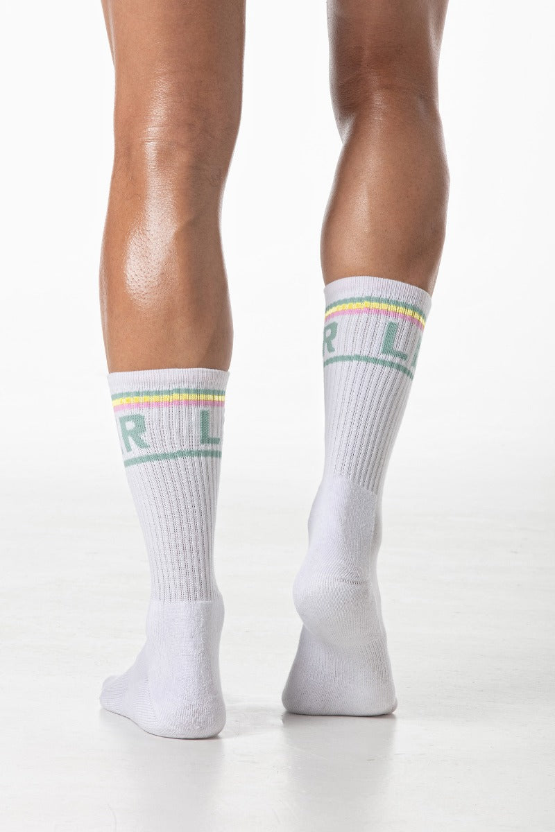 Leader Candy Crew Socks White