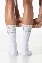 Leader Candy Crew Socks White