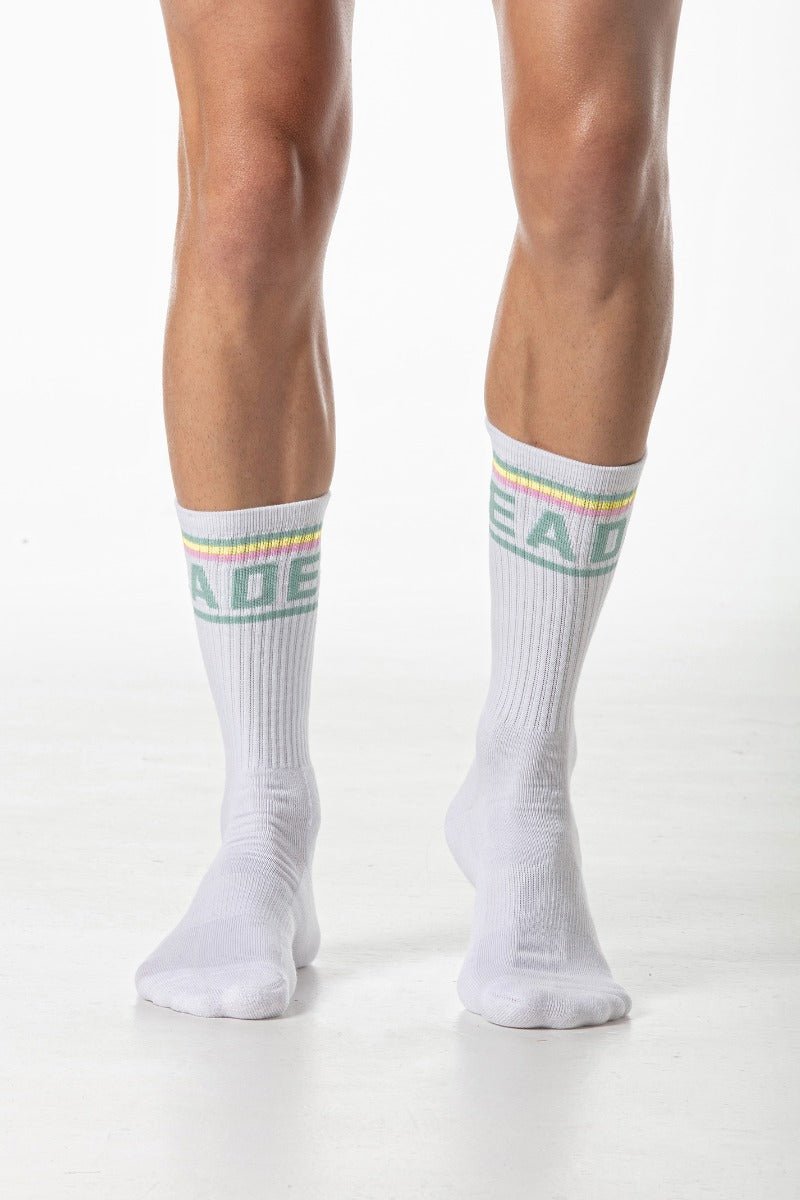 Leader Candy Crew Socks White