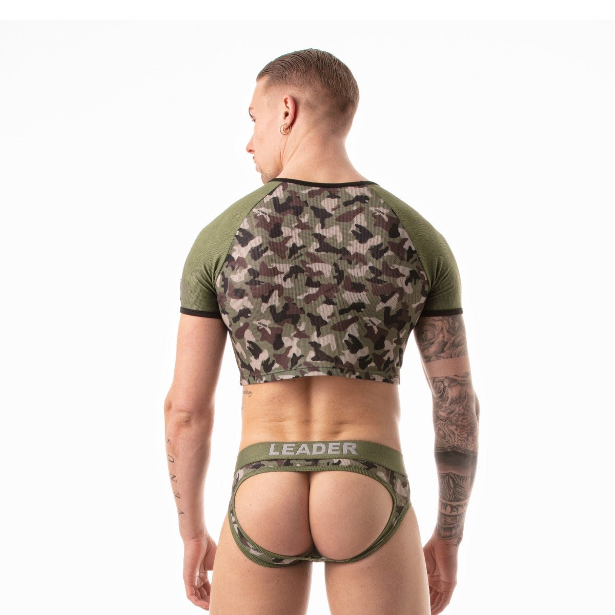 Leader Combat Crop Top Camo