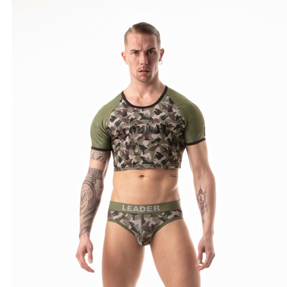 Leader Combat Crop Top Camo