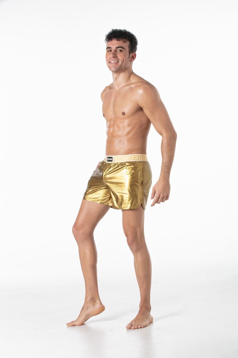 Leader Invictus Party Shorts White Gold