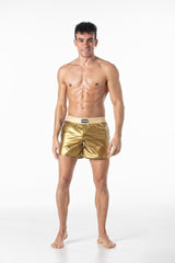 Leader Invictus Party Shorts White Gold